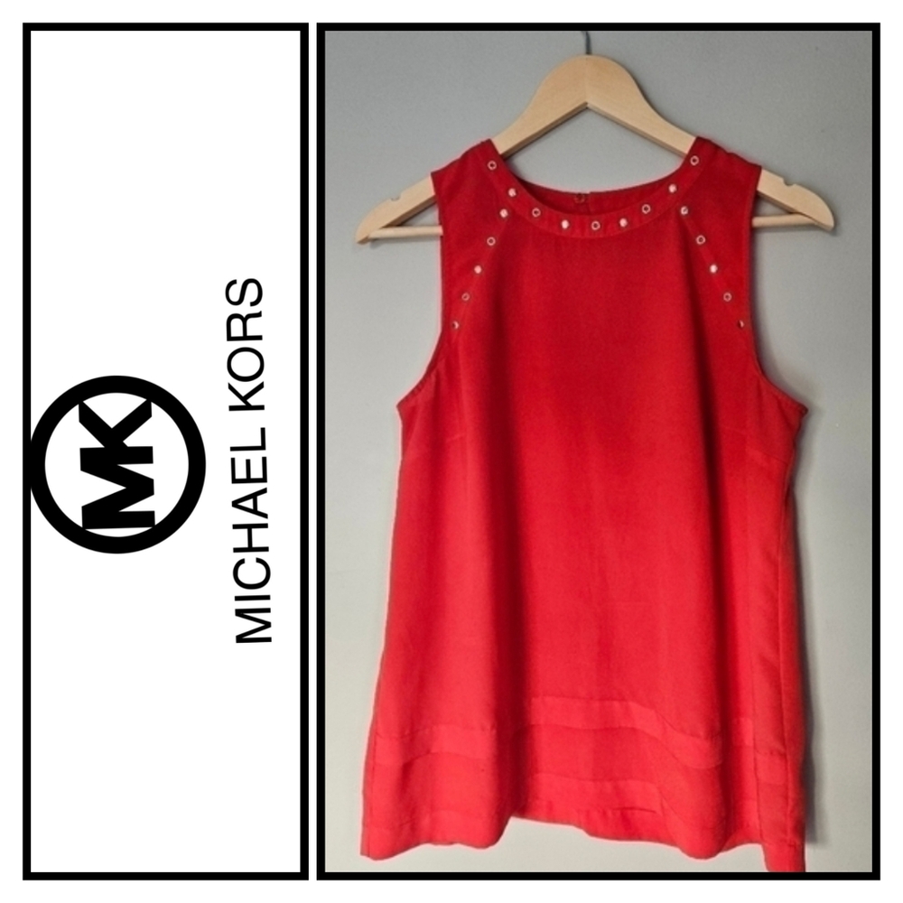 Michael Kors red sleeveless  tank top size medium.